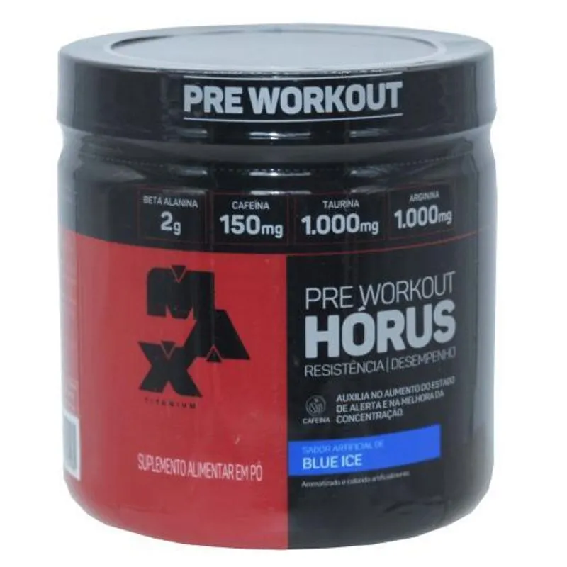 Pre Treino Workout Horus Sabor Blue Ice Max Titanium 150g