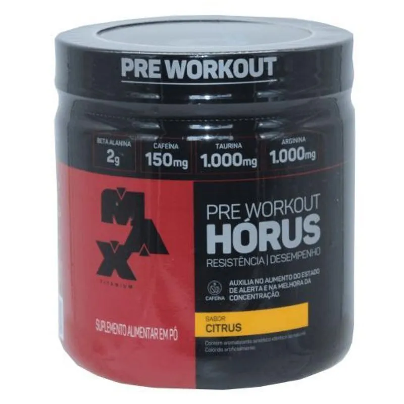 Pre Treino Horus Beta Alanina Sabor Citrus Max Titanium 150g