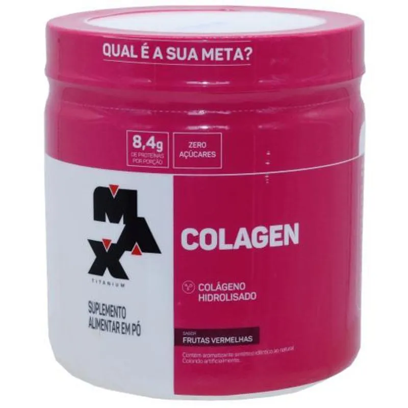 Colageno Hidrolisado Sabor Frutas Vermelha Max Titanium 120g