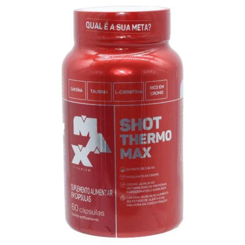 Shot Thermo Cafeina Taurina L Carnitina Max Titanium 60 Caps