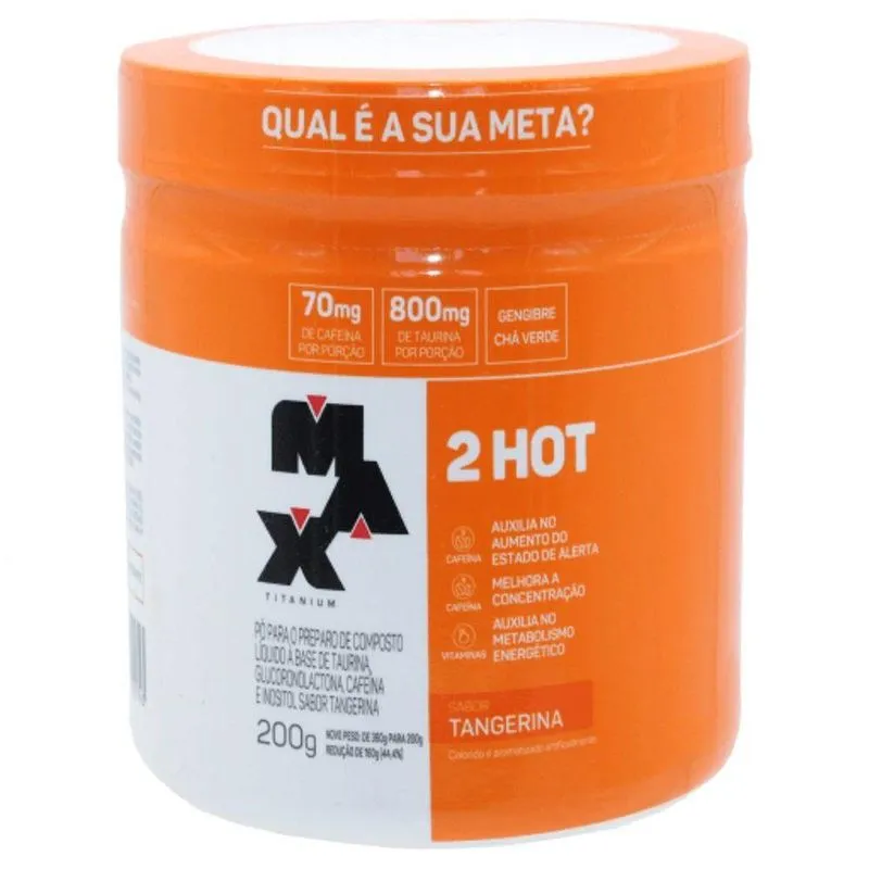 2hot Termogenico Taurina Cafeina Max Titanium 200g Tangerina
