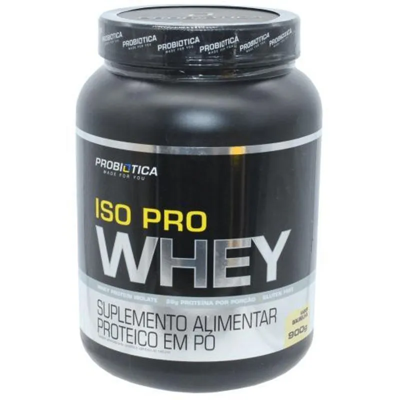 Iso Pro Whey Proteina Isolada Baunilha Probiotica 900gr