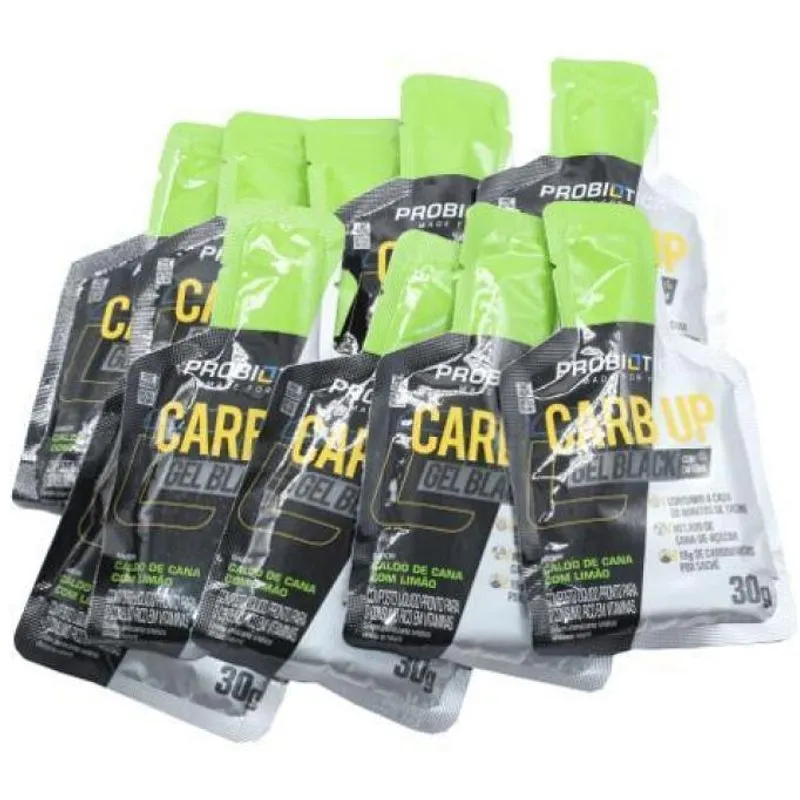 Carb Up Black Gel Fonte Energia Caldo Cana Limao Probiotica