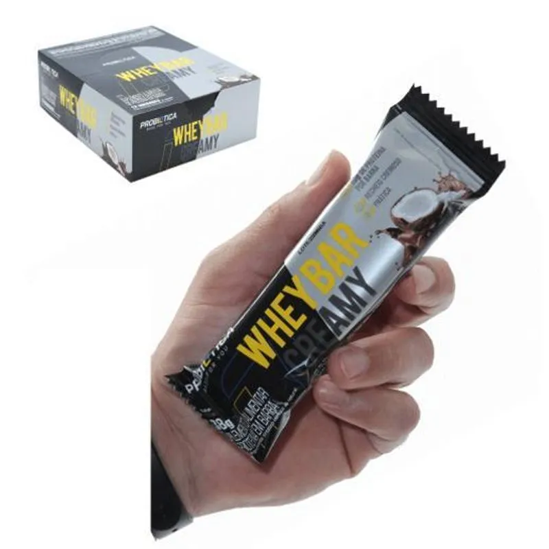 Barra Proteina Cremosa Whey Bar Creamy Coco 12 Barrinhas