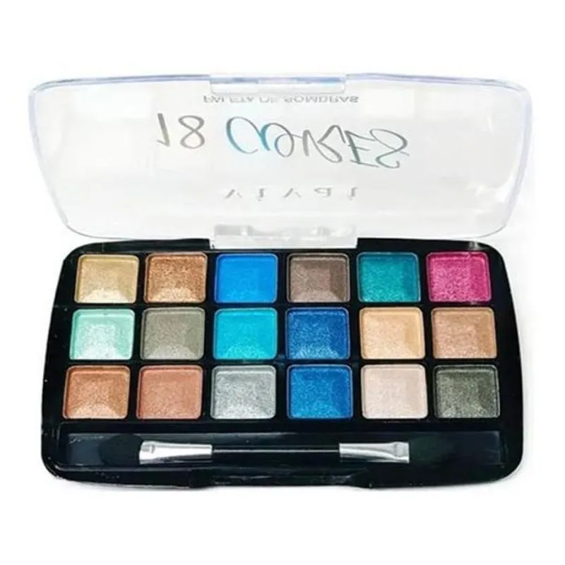 Paleta Sombras Vivai 18 Cores Pigmentadas Sintilante - 3