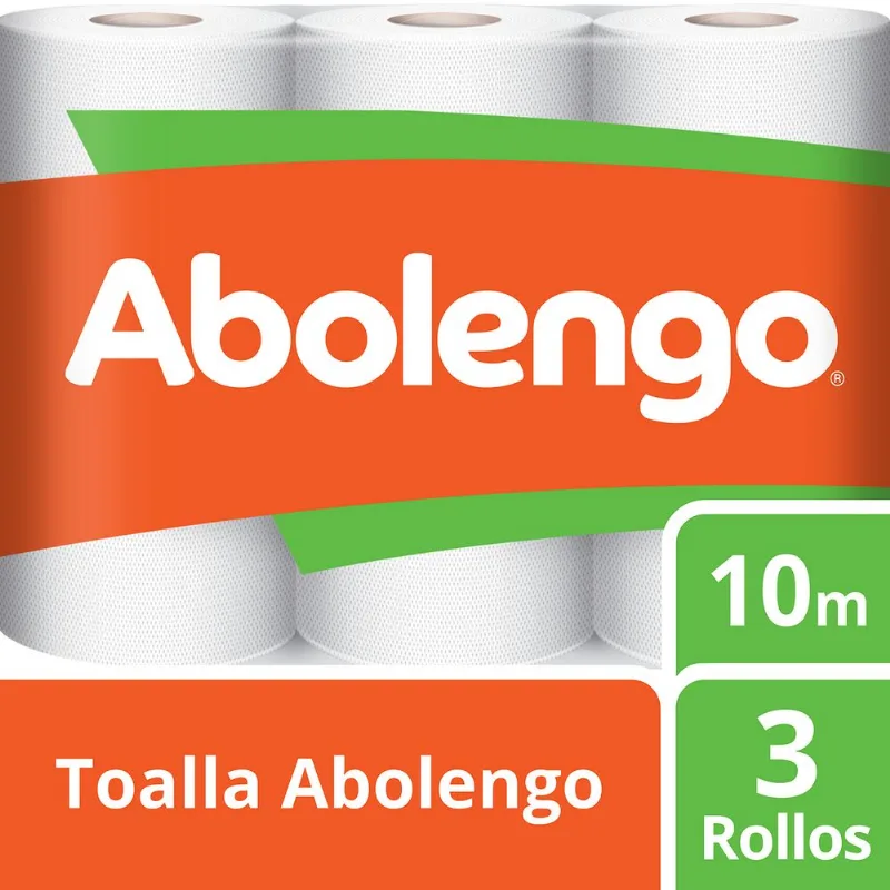 Toalla de Papel Abolengo Doble Hoja 10 m 3 un.