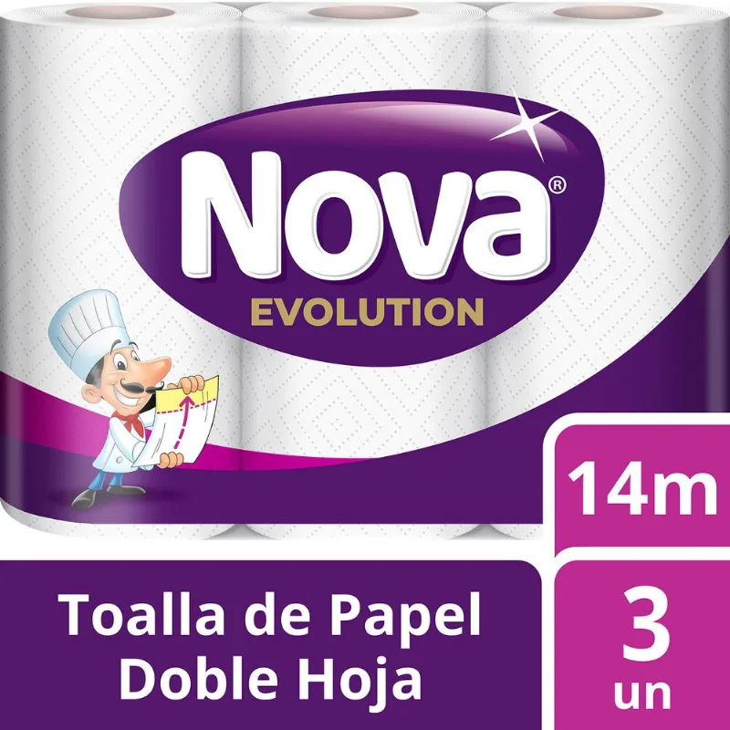 Toalla de Papel Nova Evolution Absorb 14 m 3 un.