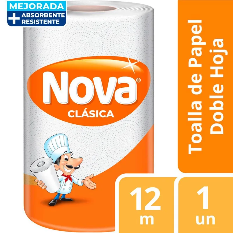 Toalla de Papel Nova Clásica 12 m 3 un.