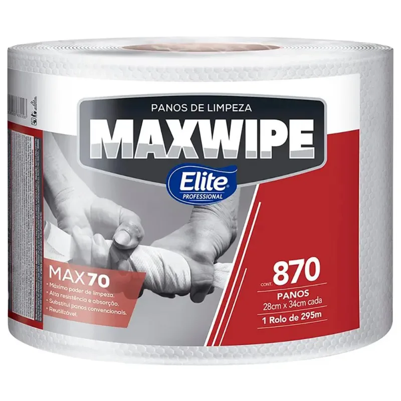 Pano de Limpeza Maxwipe MAX 70 BB 28CM X 34CM (870 Panos) 207483 - Elite Melhoramentos