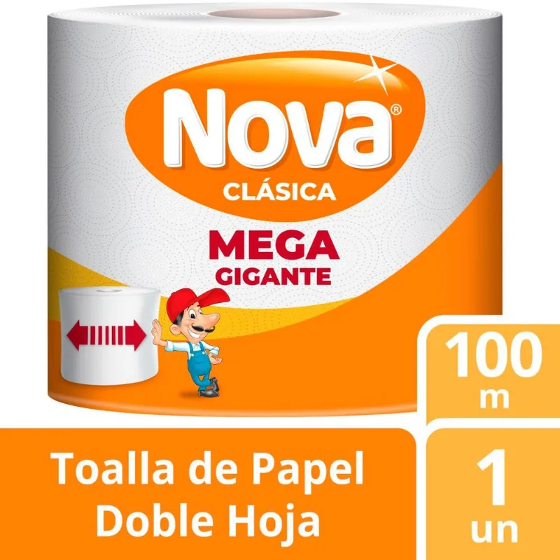 Toalla de Papel Nova Clásica Mega Gigante 100 m