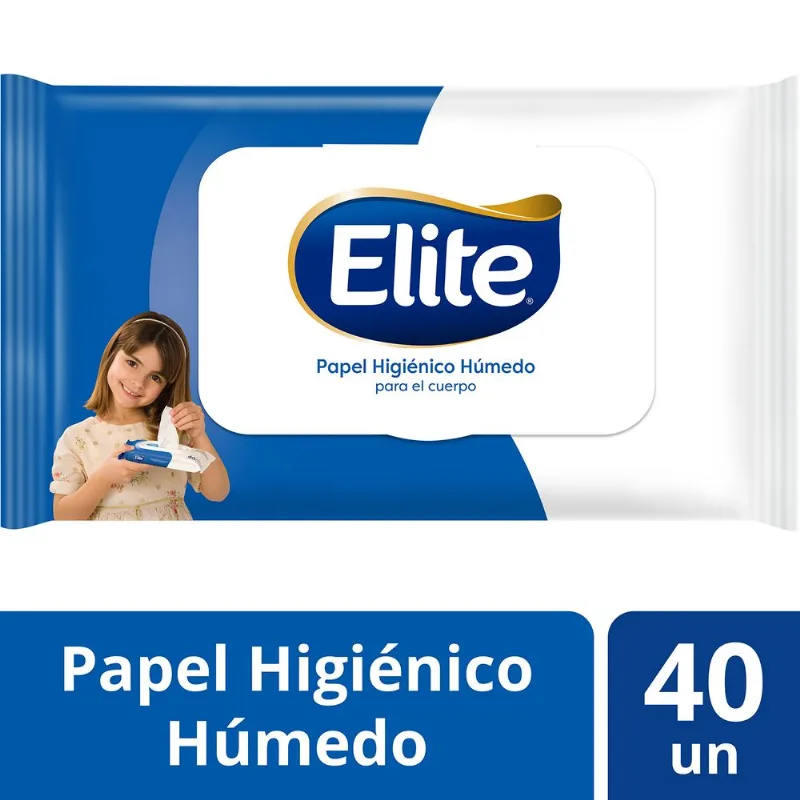 Papel Higiénico Húmedo Elite 40 un.