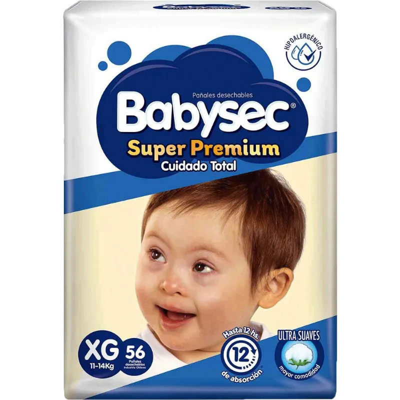 Pañales de Bebé Super Premium 56 un. Xg