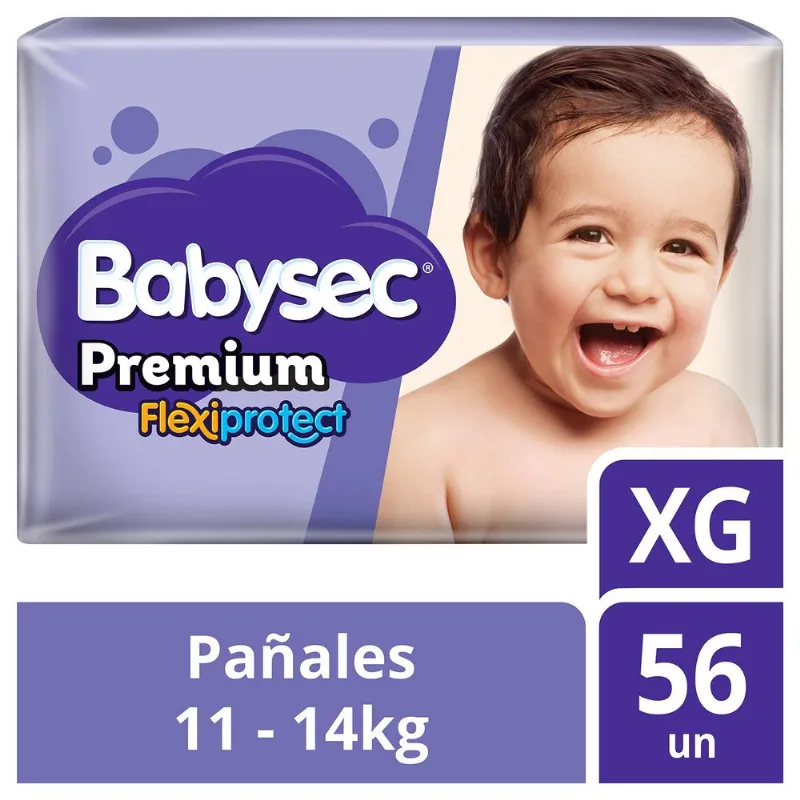 Pañales Premium Flexiprotect 56 un. Xg