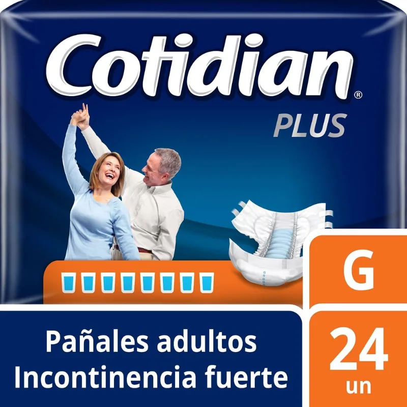 Pañales Adulto Cotidian Plus Talla G 24 un.