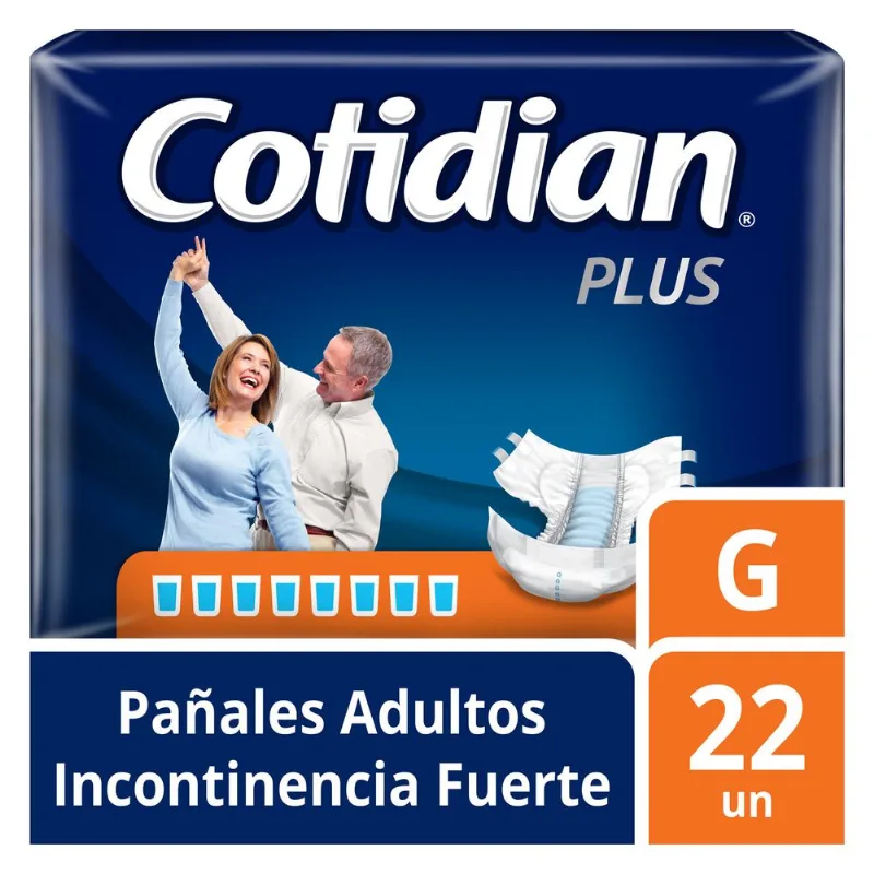 Pañales Adulto Cotidian Plus Talla G 22 un.