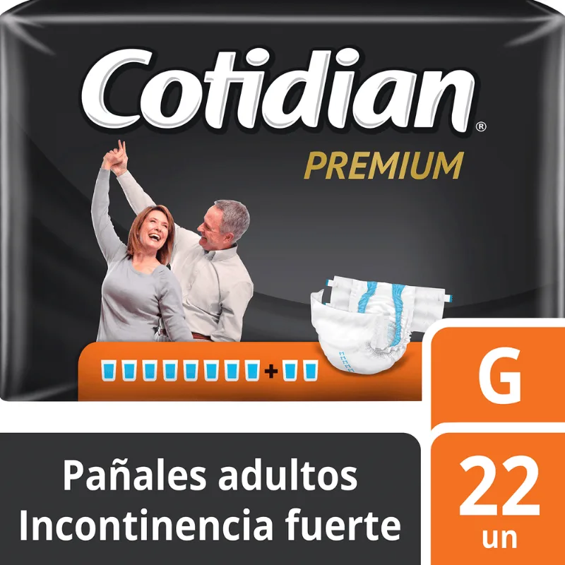 Pañales Adulto Cotidian Premium Talla G 22 un.