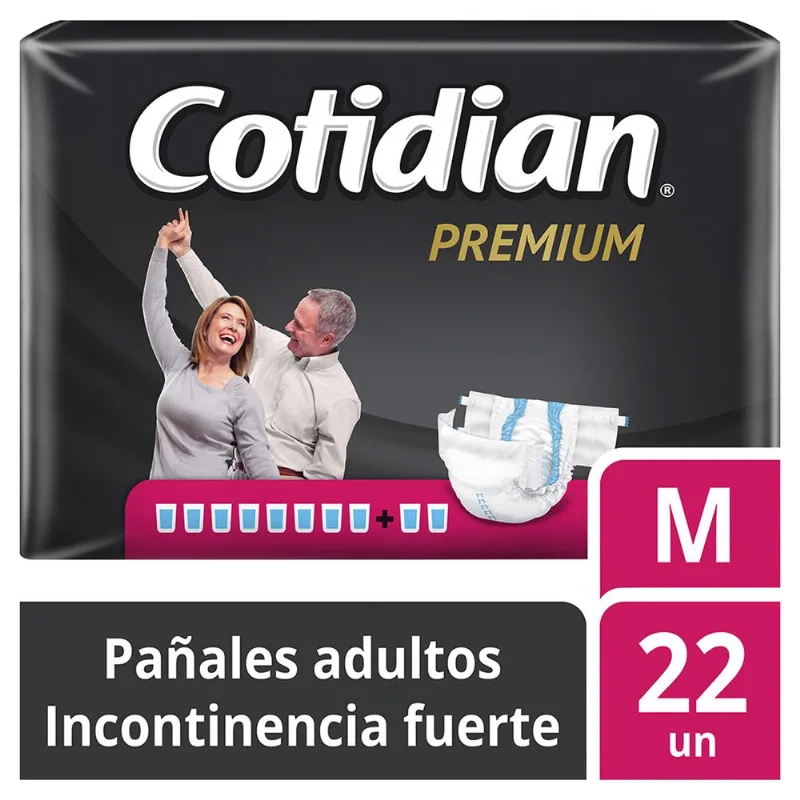 Pañales Adulto Cotidian Premium Talla m 22 un.