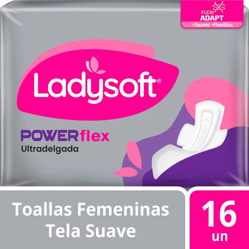 Toallas Higiénicas Ladysoft Ultradelgadas Power Flex 16 un.