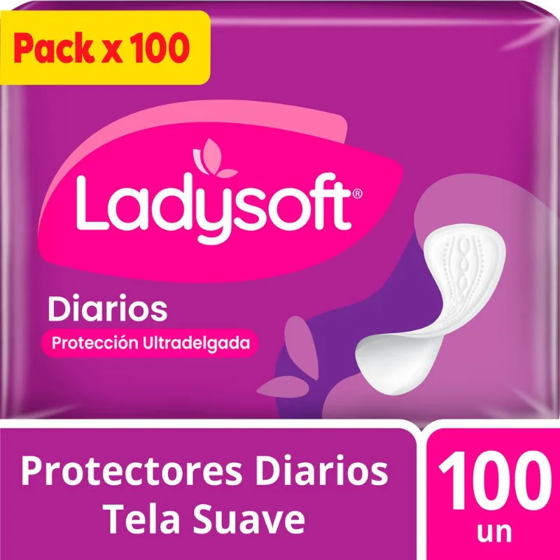 Protectores Diarios Ladysoft Tela Suave 100 un.