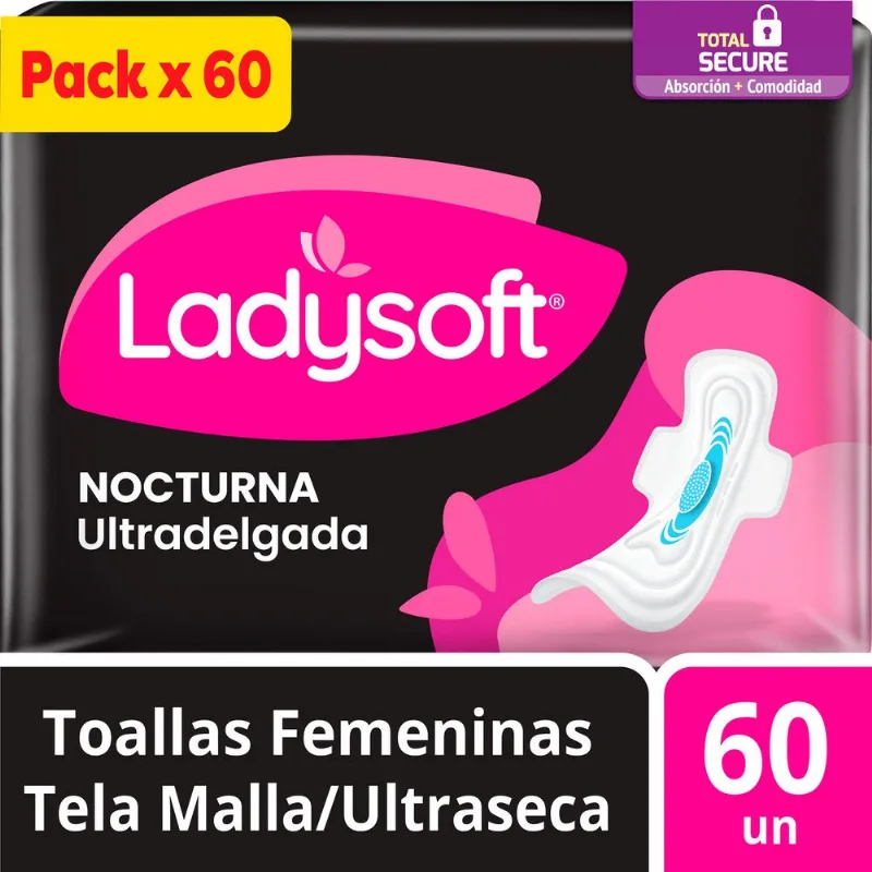 Toalla Femenina Ladysoft Nocturna Malla 60 un.