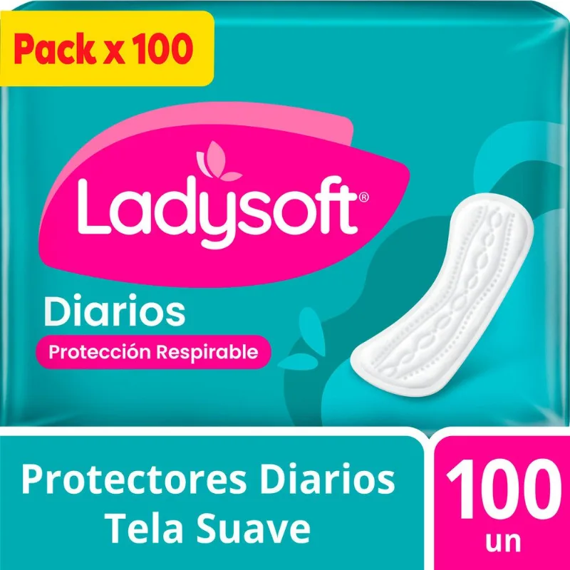 Protectores Diarios Ladysoft Tela Suave 100 un.