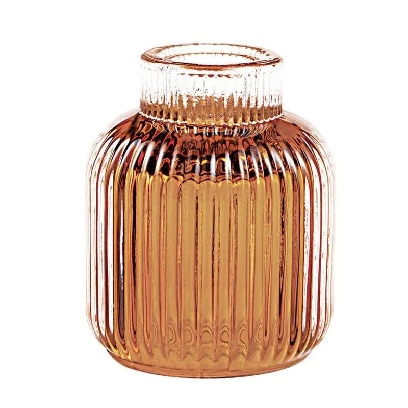 Porta Velas Ambar Em Vidro Mart