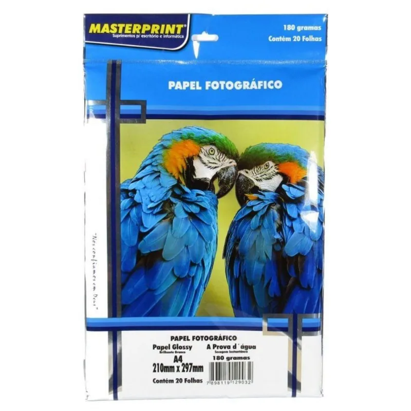 Papel Fotografico A4 180g Pct C/20 Masterprint