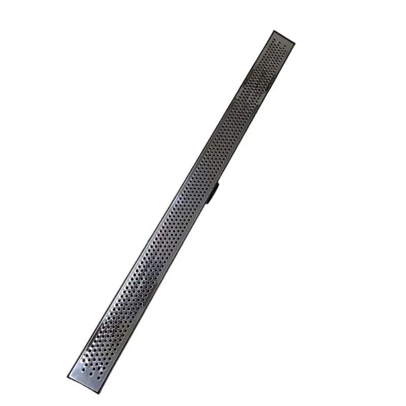 Ralo Banheiro Inox Bolinha 5x70 Linear Saída 40mm Col Preto