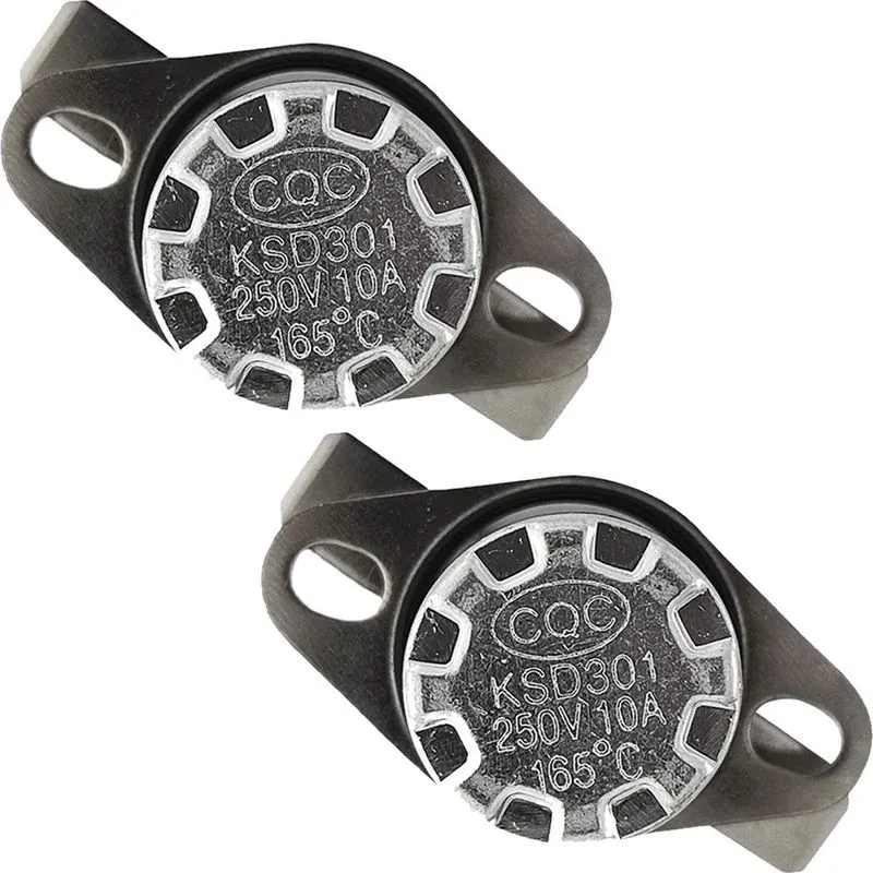 Termostato Ksd301 165 Graus 10a 250v Normal Fechado 2 Pçs