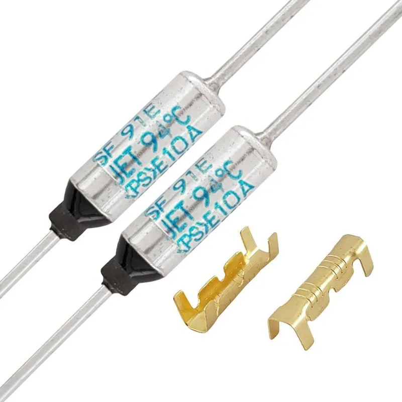 Fusível Térmico 94c Graus 10a 250v 2 Pçs + 4 Terminais Luva