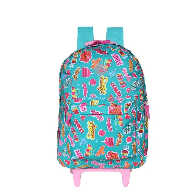 Mochila Escolar De Rodinhas Juvenil Crush Meninas Instagram