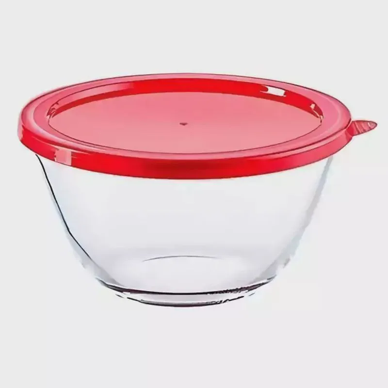 Travessa de Vidro Borossilicato Oval com Tampa 1600ml - Forno, Air Fryer, Freezer e Micro-ondas