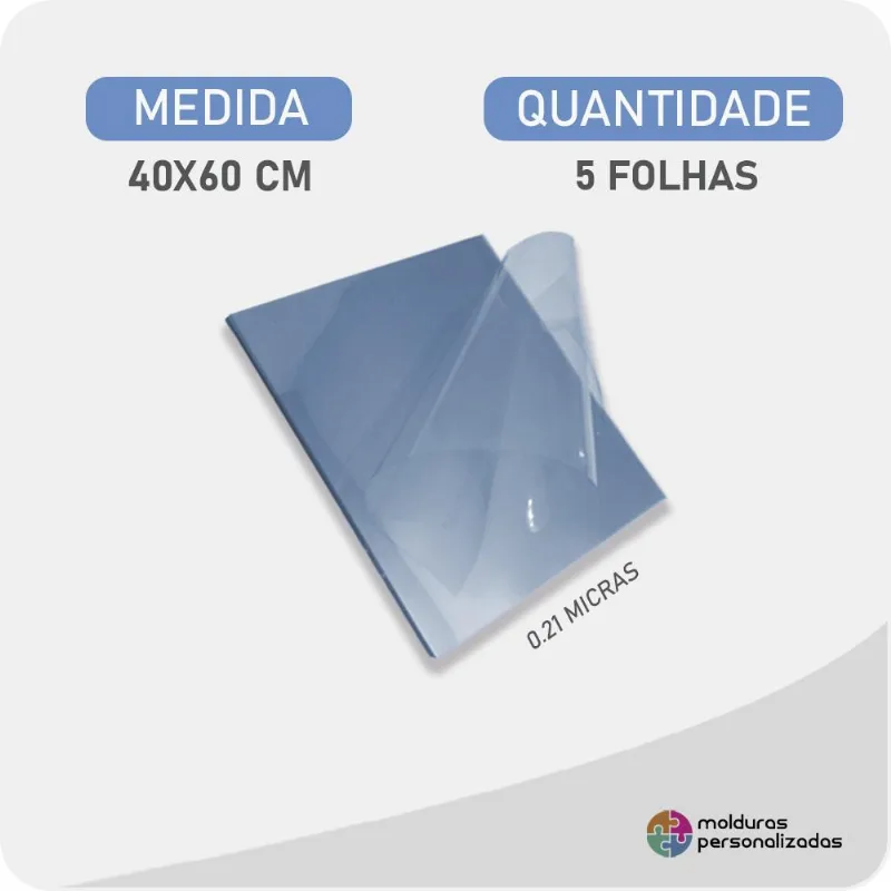 Acetato Transparente 40x60 Cm - 5 Unidades | Molduras