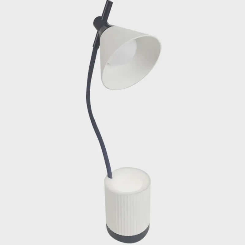 Luminaria de Mesa Touch Flexivel Abajur Led Porta Objetos Iluminado Articulada Organizador 3 Cores Suporte Lapis Canetas Material Home Office Escritorio Moderna