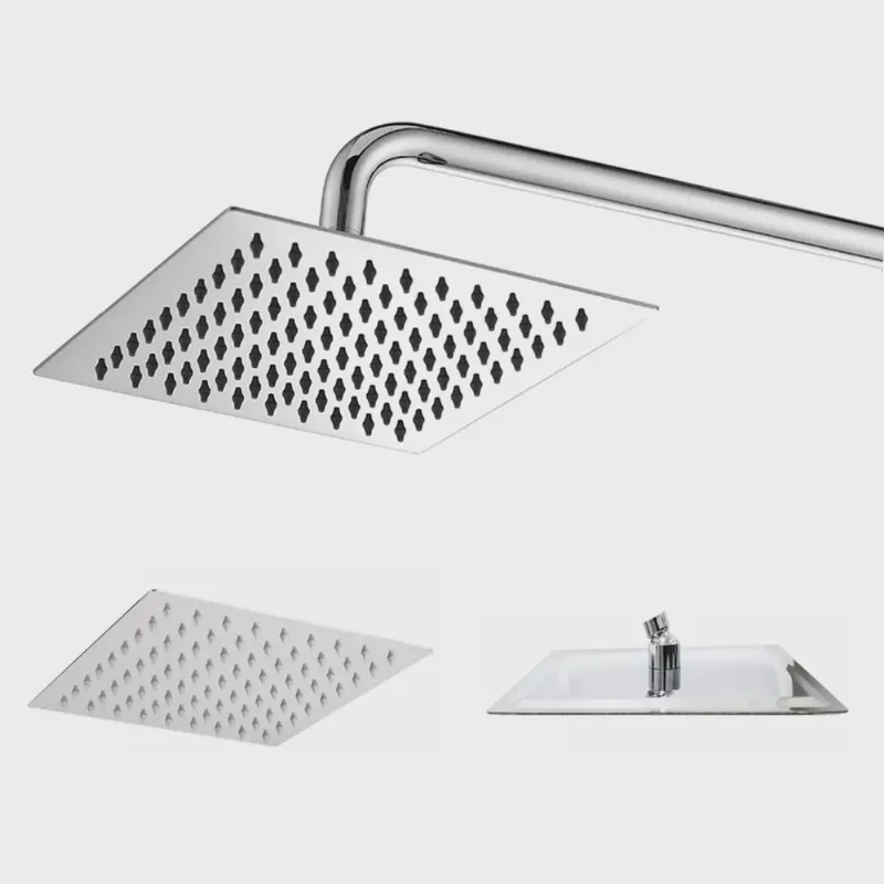 Ducha Inox Chuveiro Quadrado 20x20 Banheiro Cromado Area Externa Piscina