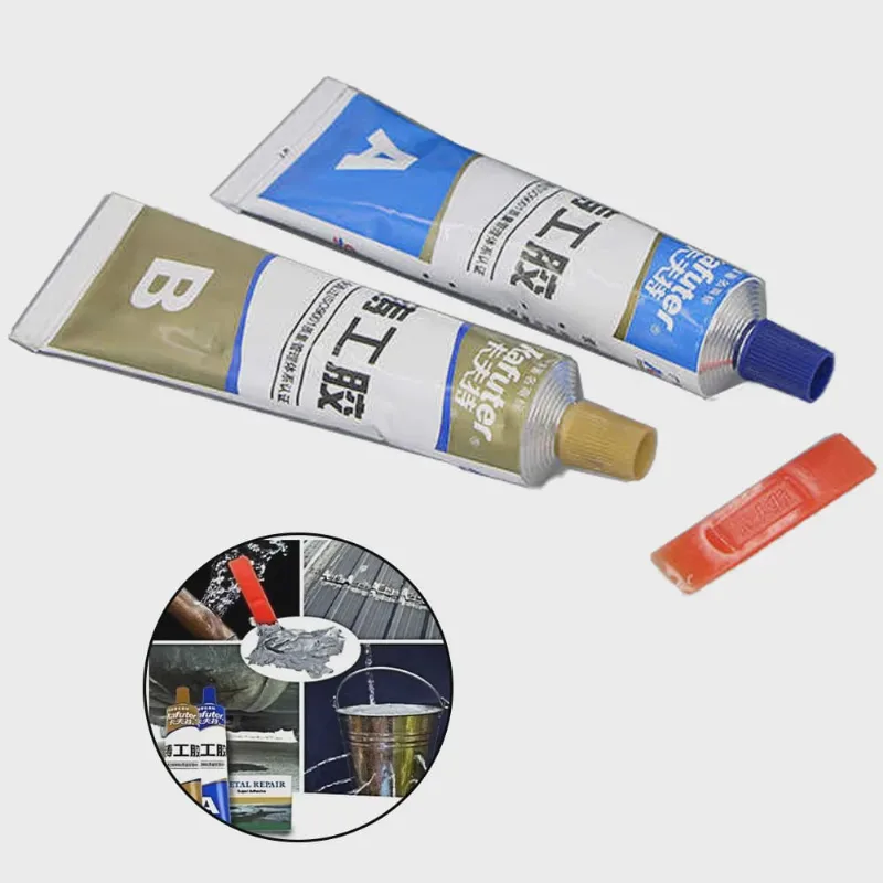 Super Cola Rachadura Secagem Rapida Vidro Metal Aço Madeira Resistente Reparo Vazamento