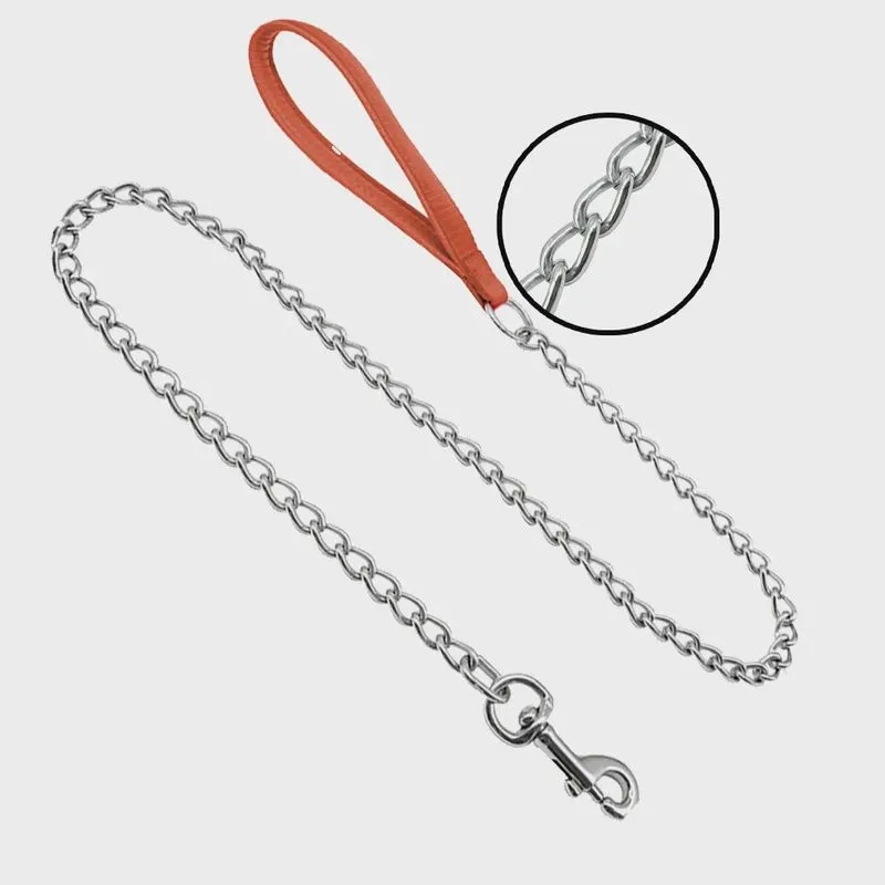 Corrente para Caes 2.0mmx120cm Pequeno Porte Domestico Ar Livre Cachorro Guia Adestramento Pet para passeio Cao Coleira