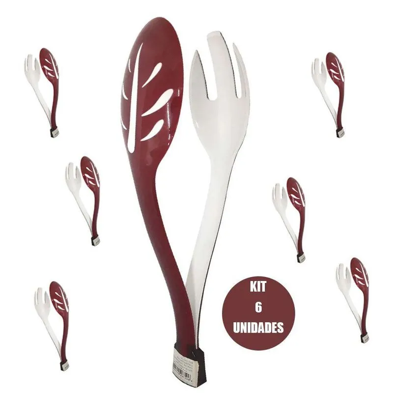 Pegador Salada Kit 6 Unidades Garfo Colher Resistente
