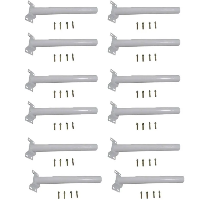 Suporte Barra Poste Apoio Luminaria Solar Parede Kit 12 Und