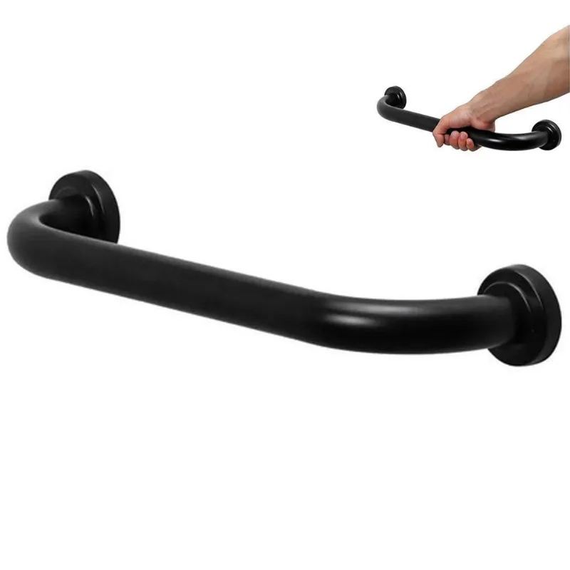 Alça De Apoio Barra 50Cm Preto Fosco Inox Acessibilidade