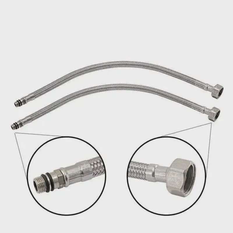 Engate Rabicho Par 80cm Monocomando Mangueira Grande Misturador Flexível Comprido Torneira Água Quente Fria Par Banheiro Cozinha