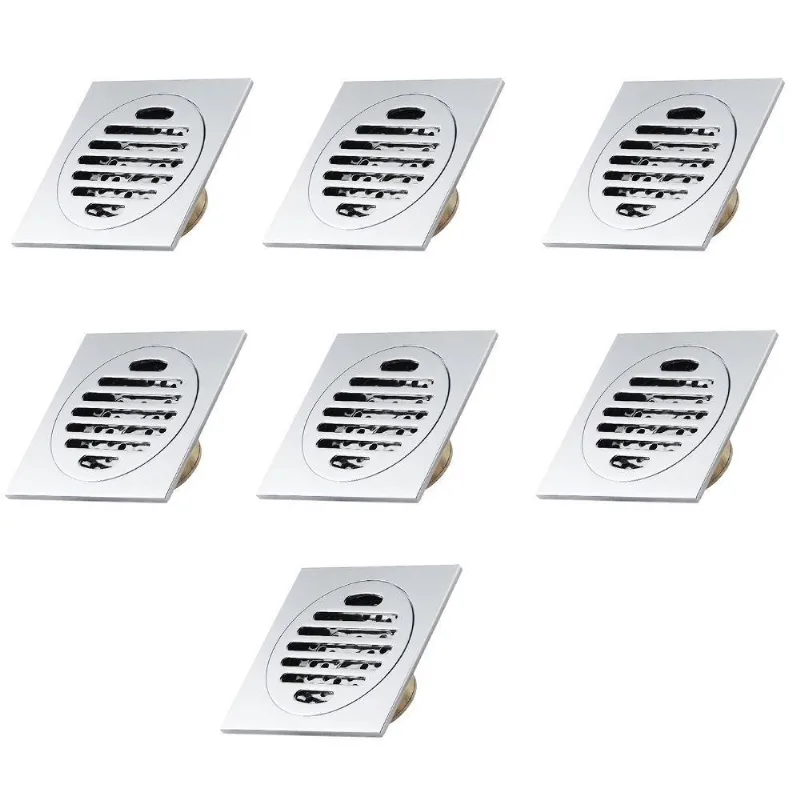 Ralo Inteligente 10x10 Inox Anti Odor Kit 7 Unid Banheiro Casa Lavabo Varanda