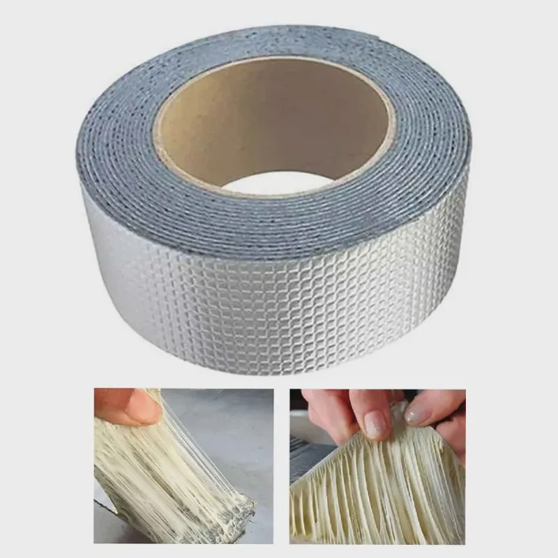 Fita Adesiva Impermeavel 50mm 5 Metros Calha Telhado Rufo Lona Prova Dagua Vazamento Isolante Multiuso Resistente