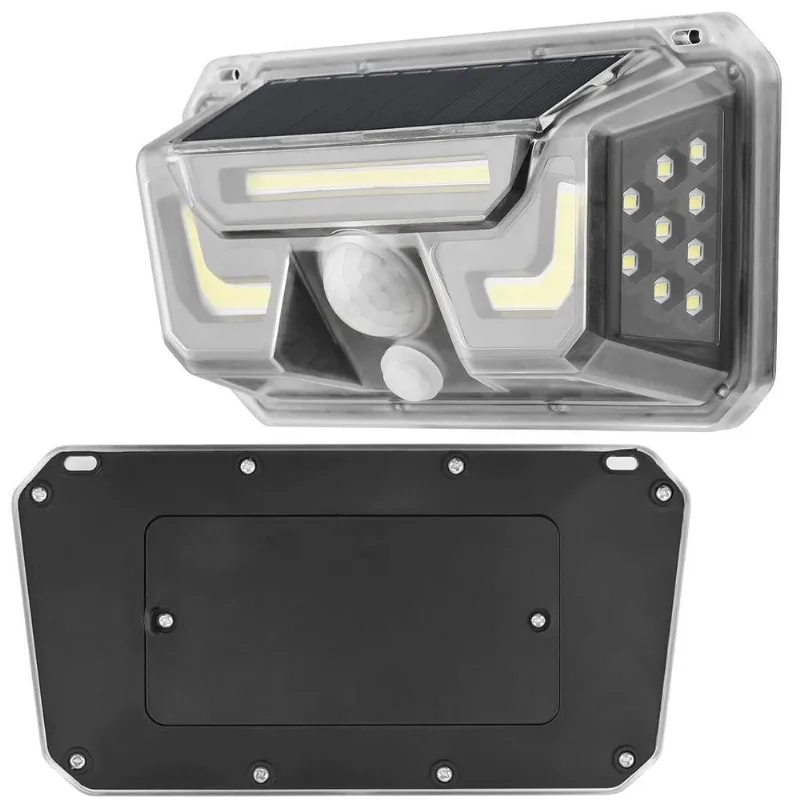 Luminaria Solar Sensor Proximidade Spot Led Branco Frio Ilum
