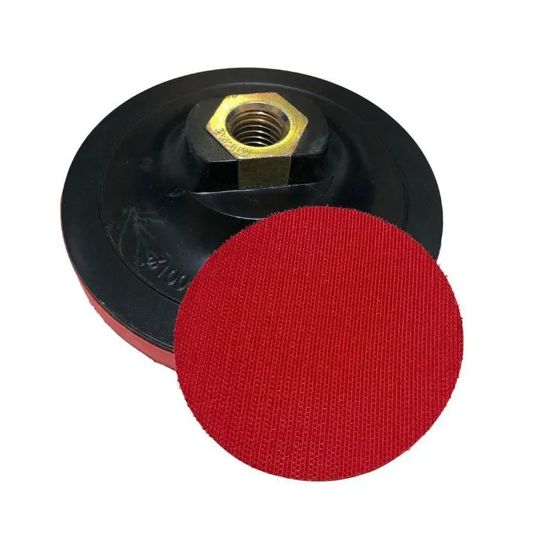 Suporte Prato 100mm 4 Poleg C/welkron Para Lixa Brilho D'agua