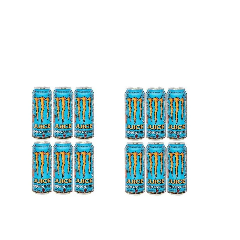 Combo 12 Monster Energy Drink Juice Mango Loco 473ml Lata