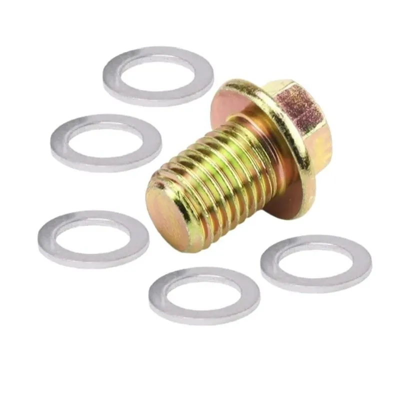 Combo 1 Bujão Oleo + 5 Arruela Aluminio 12 Mm Titan Twister
