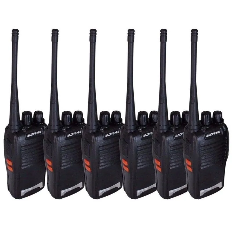 Kit 6 Radios Comunicador Baofeng 777s Profissional Ht Uhf