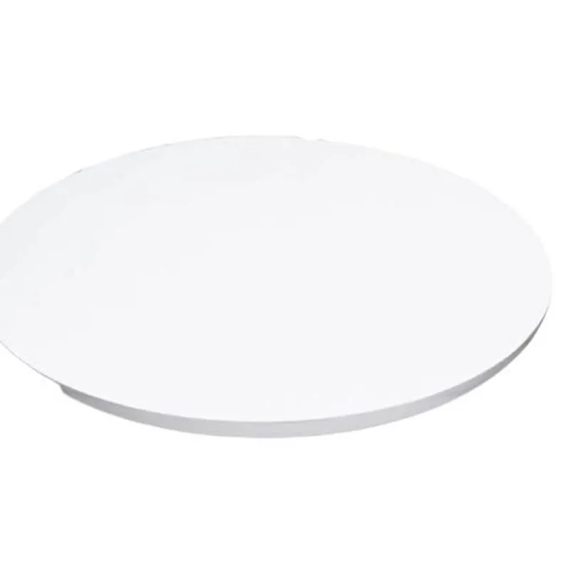 Prato Giratório 50cm Para Mesa De Jantar Com Vidro Branco.