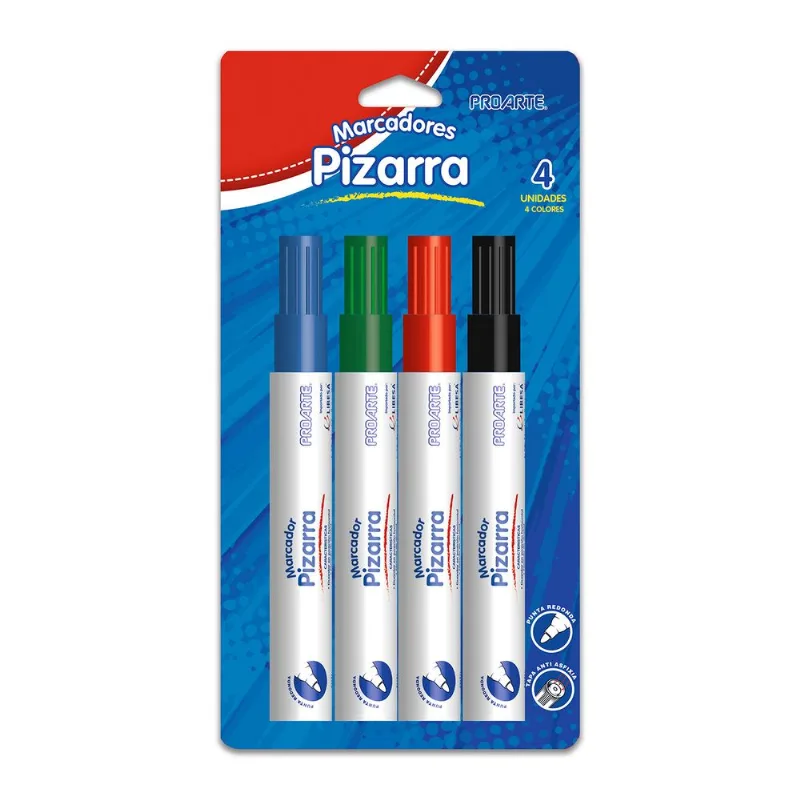 Plumones Para Pizarra 4 Colores